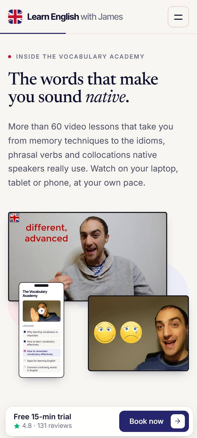 Mobile video lesson library